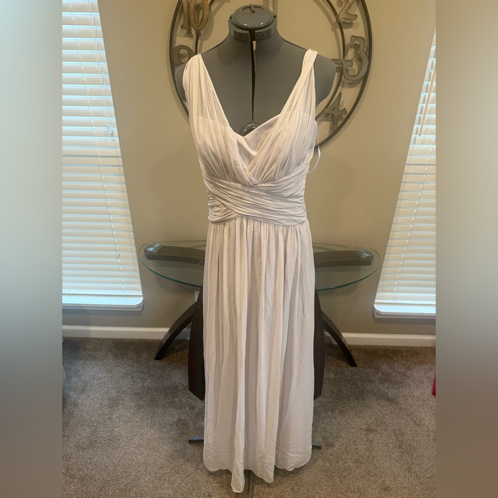 Elegant Oyster Draped Women's Dress by After‎ Six Size 12 Sample NWT